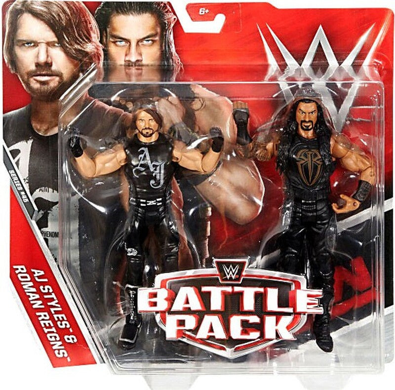 WWE Mattel Battle Packs 45 AJ Styles & Roman Reigns Action & Toy Figures PWcatalog