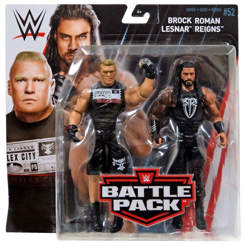 WWE Mattel Battle Packs 52 Brock Lesnar & Roman Reigns Action & Toy Figures PWcatalog