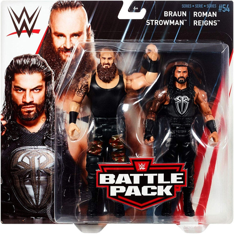 WWE Mattel Battle Packs 54 Braun Strowman & Roman Reigns Action & Toy Figures PWcatalog