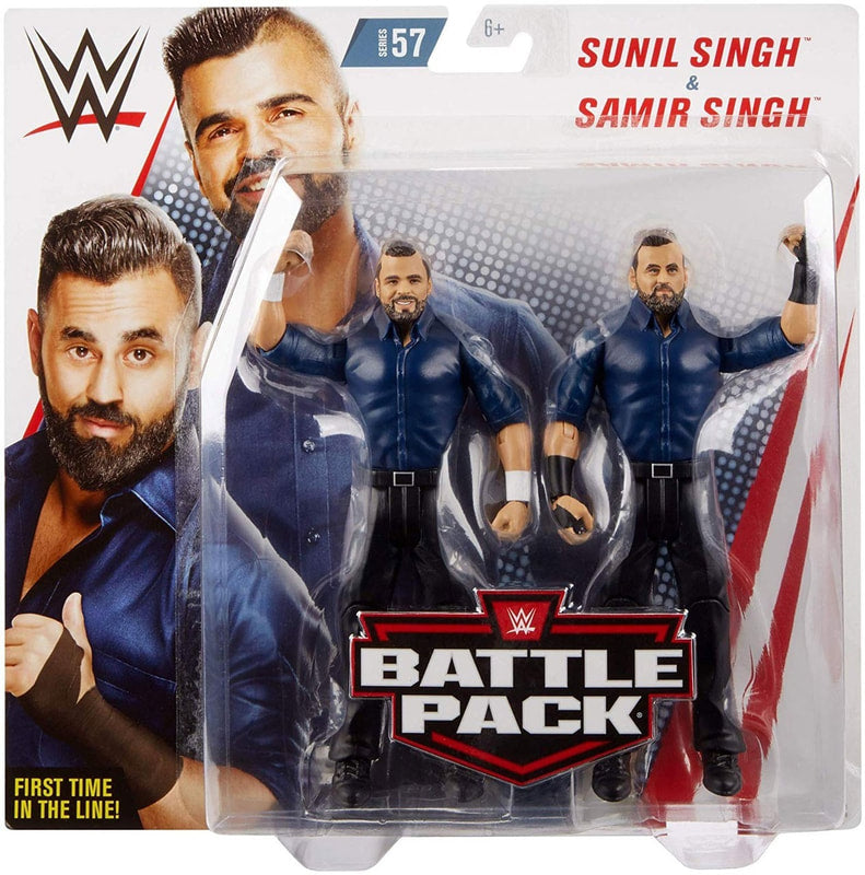 WWE Mattel Battle Packs 57 Sunil Singh & Samir Singh Action & Toy Figures PWcatalog