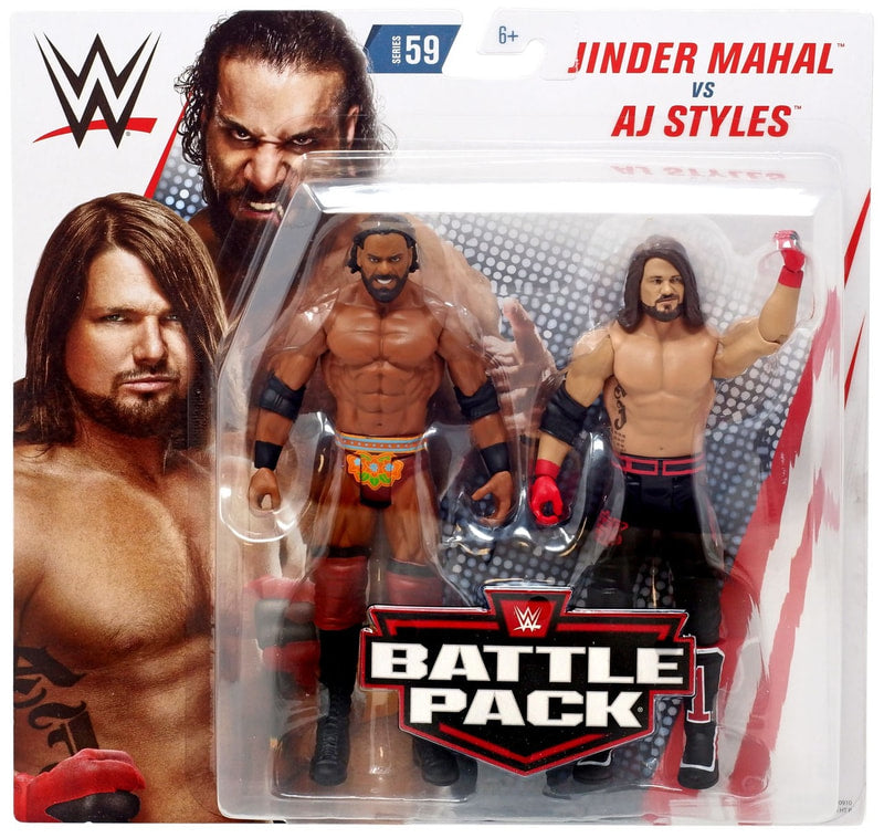 WWE Mattel Battle Packs 59 Jinder Mahal vs. AJ Styles Action & Toy Figures PWcatalog