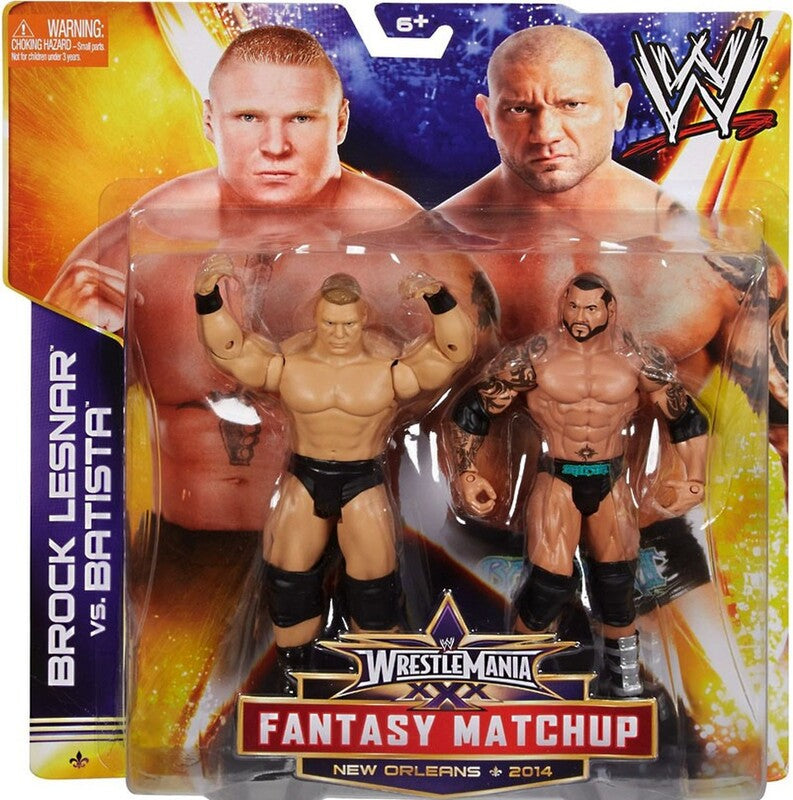 WWE Mattel WrestleMania XXX Fantasy Matchup: Brock Lesnar vs. Batista Action & Toy Figures PWcatalog