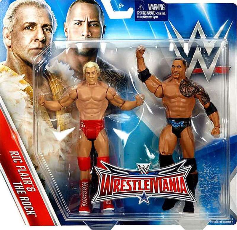 WWE Mattel WrestleMania 32 Ric Flair & The Rock Action & Toy Figures PWcatalog