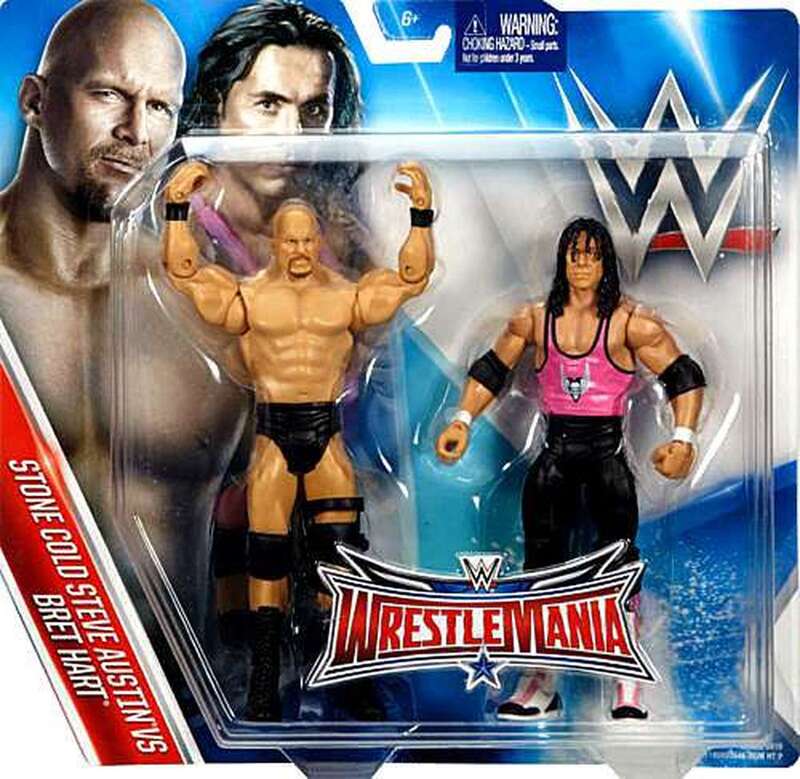 WWE Mattel WrestleMania 32 Stone Cold Steve Austin vs. Bret Hart Action & Toy Figures PWcatalog