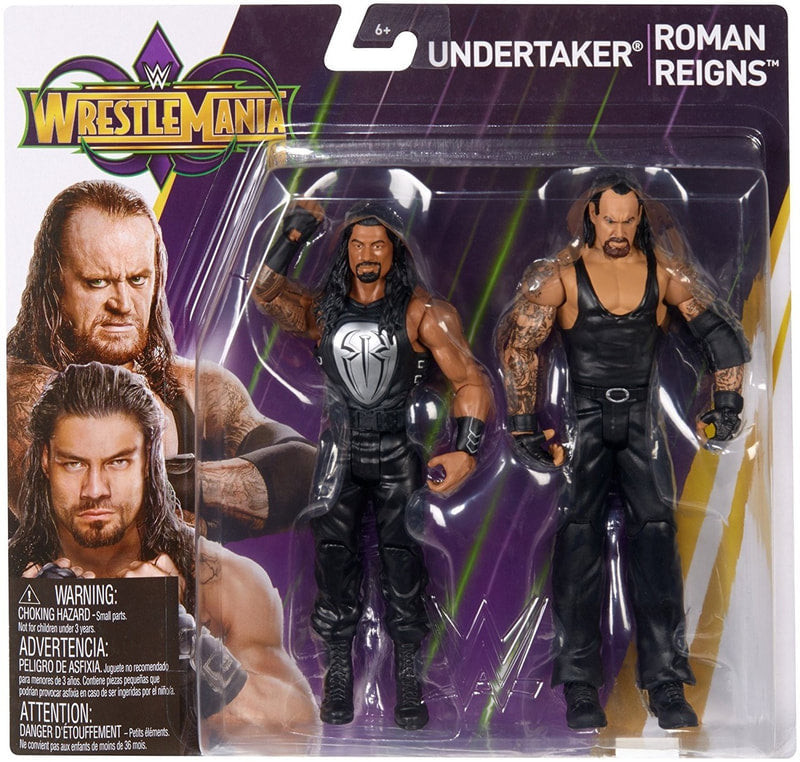 WWE Mattel WrestleMania 34 Undertaker vs. Roman Reigns Action & Toy Figures PWcatalog