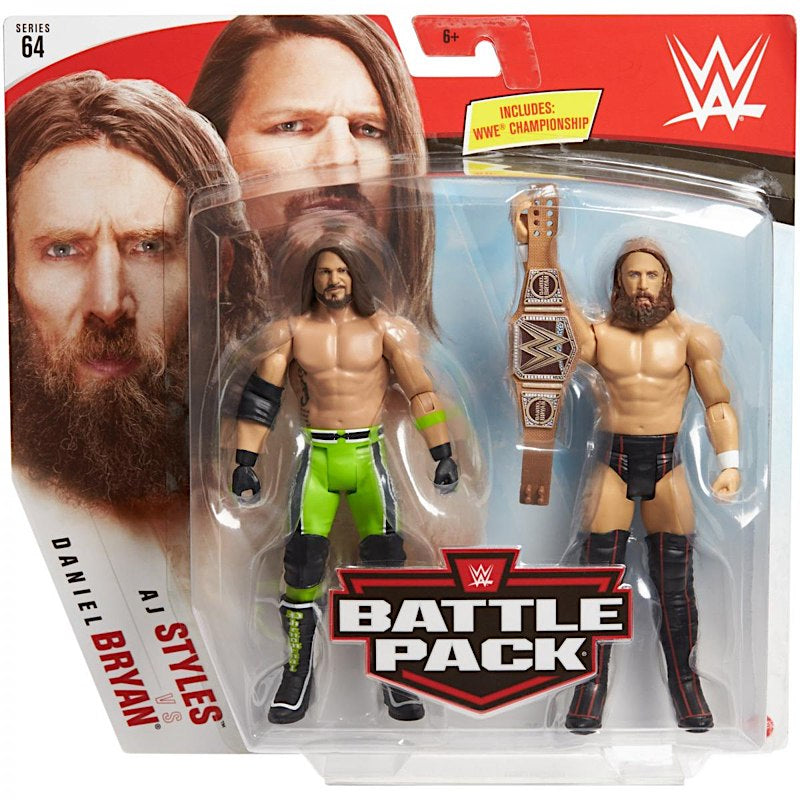 WWE Mattel Battle Packs 64 AJ Styles vs. Daniel Bryan Action & Toy Figures PWcatalog