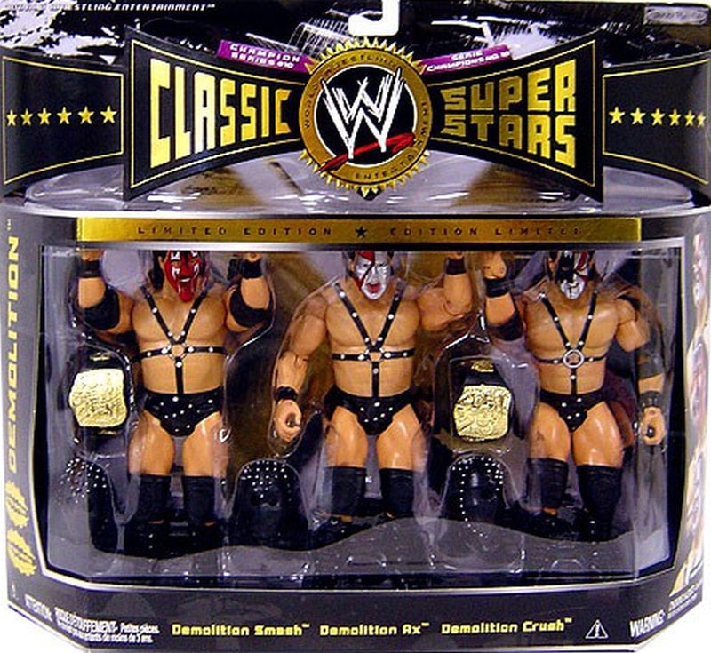 WWE Jakks Pacific Classic Superstars 3-Packs 10 Demolition: Demolition Smash, Demolition Ax & Demolition Crush Action & Toy Figures PWcatalog