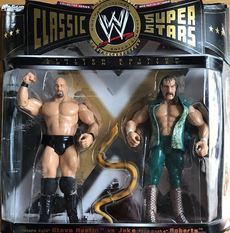 WWE Jakks Pacific Classic Superstars 2-Packs 2 "Stone Cold" Steve Austin vs. Jake "The Snake" Roberts Action & Toy Figures PWcatalog