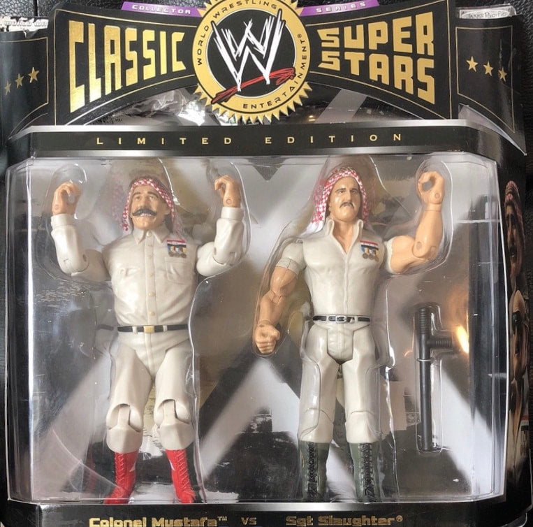 WWE Jakks Pacific Classic Superstars 2-Packs 4 Colonel Mustafa & Sgt. Slaughter Action & Toy Figures PWcatalog