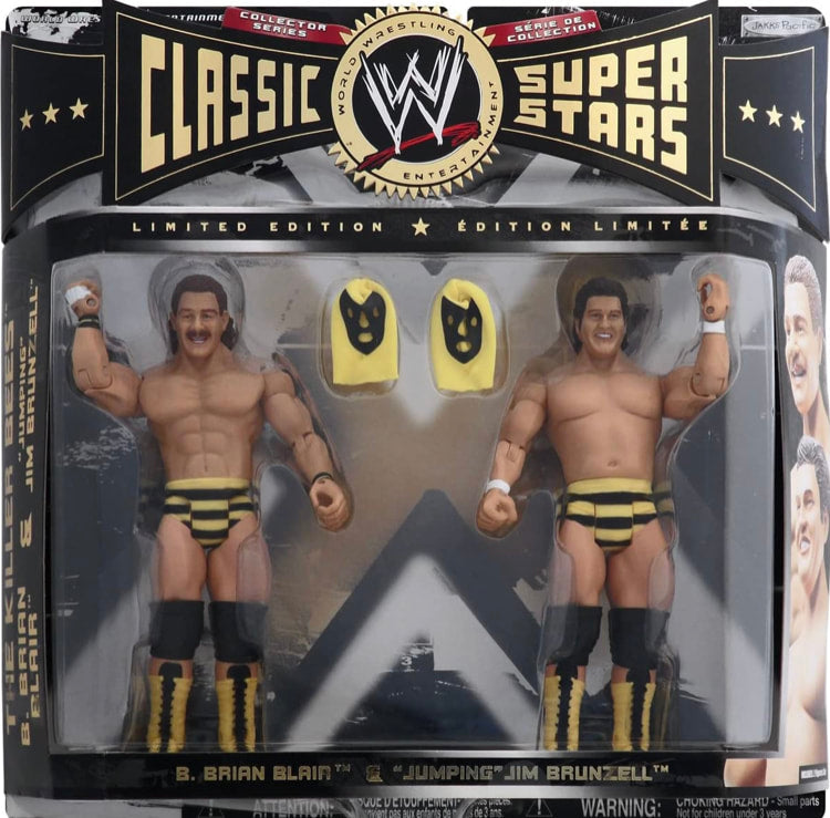 WWE Jakks Pacific Classic Superstars 2-Packs 8 The Killer Bees: B. Brian Blair & "Jumping" Jim Brunzell Action & Toy Figures PWcatalog