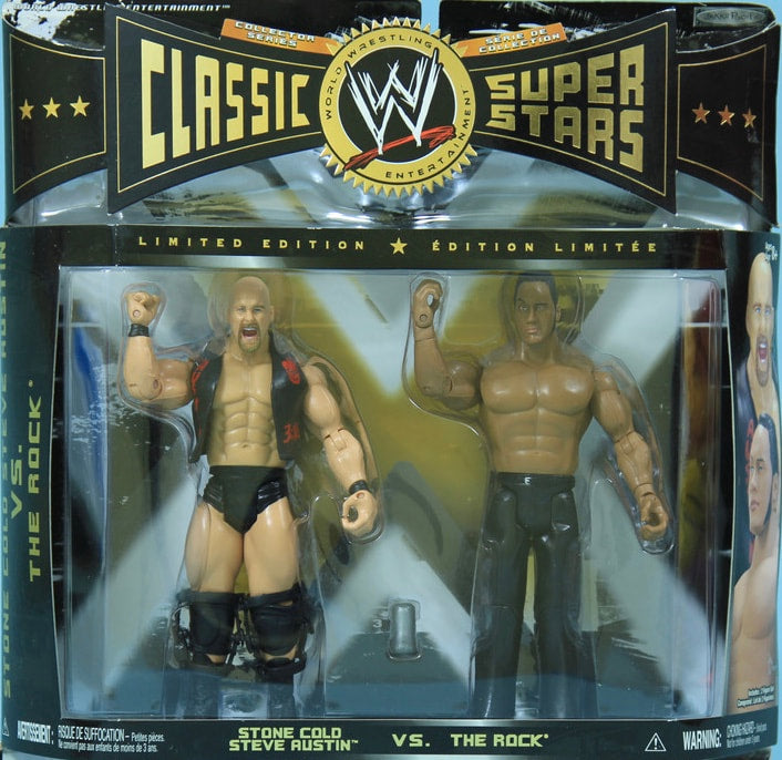 WWE Jakks Pacific Classic Superstars 2-Packs 13 Stone Cold Steve Austin vs. The Rock Action & Toy Figures PWcatalog