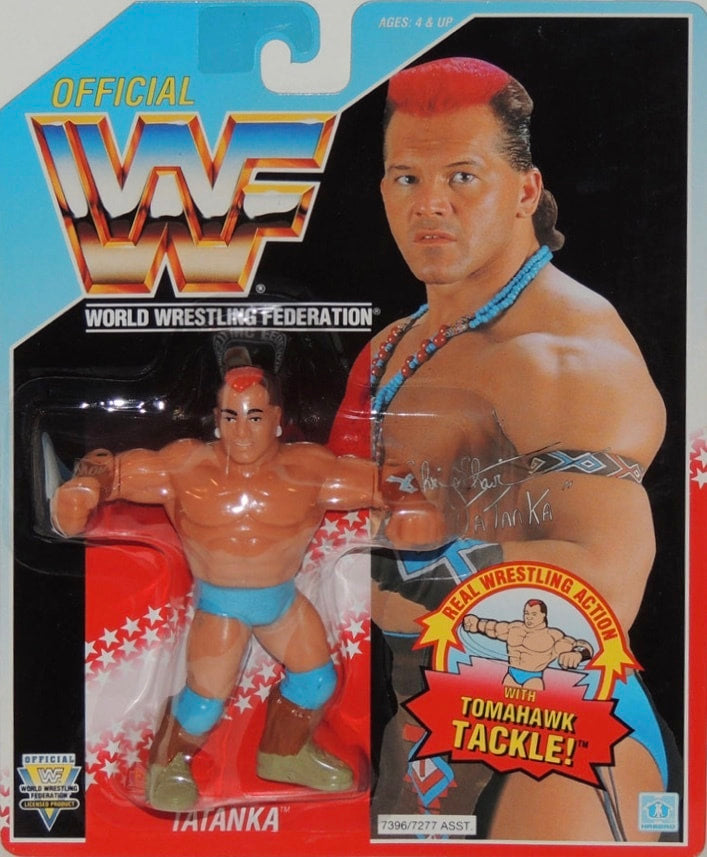 WWF Hasbro 6 Tatanka with Tomahawk Tackle! Action & Toy Figures PWcatalog