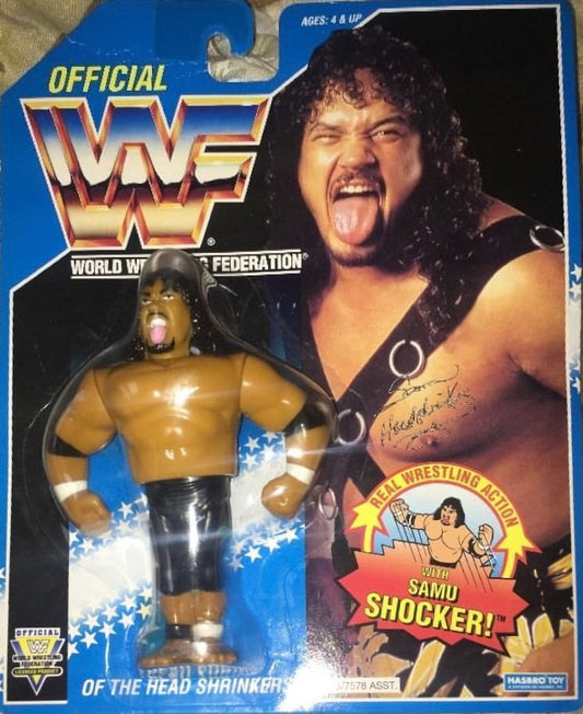 WWF Hasbro 10 Samu of the Headshrinkers with Samu Shocker!