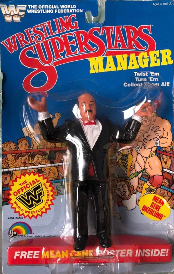 WWF LJN Wrestling Superstars 3 Mean Gene Okerlund Action & Toy Figures PWcatalog