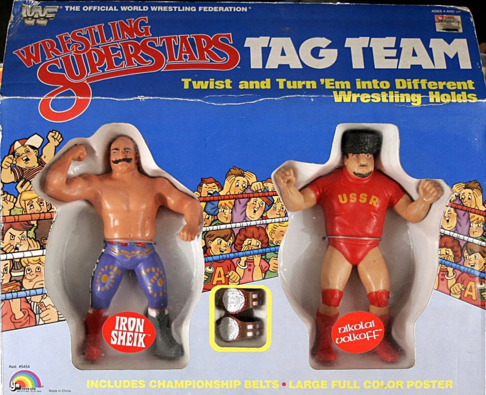 WWF LJN Wrestling Superstars Tag Teams Iron Sheik & Nikolai Volkoff Action & Toy Figures PWcatalog
