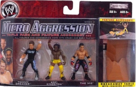 WWE Jakks Pacific Micro Aggression 12 Tommy Dreamer, Kofi Kingston & The Miz Action & Toy Figures PWcatalog