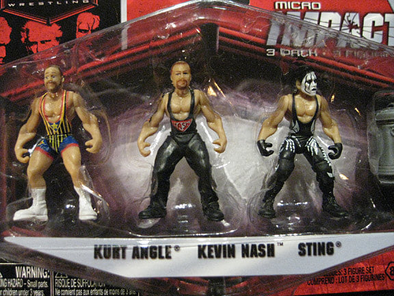 TNA/Impact Wrestling Jakks Pacific Micro Impact! 1 Kurt Angle, Kevin Nash & Sting Action & Toy Figures PWcatalog