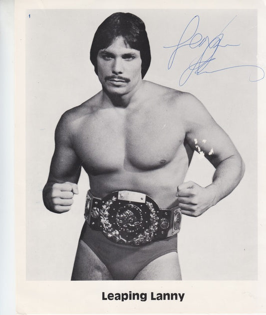 1980s ICW CHAMPION Leaping Lanny Poffo (Signed) Promo Photo