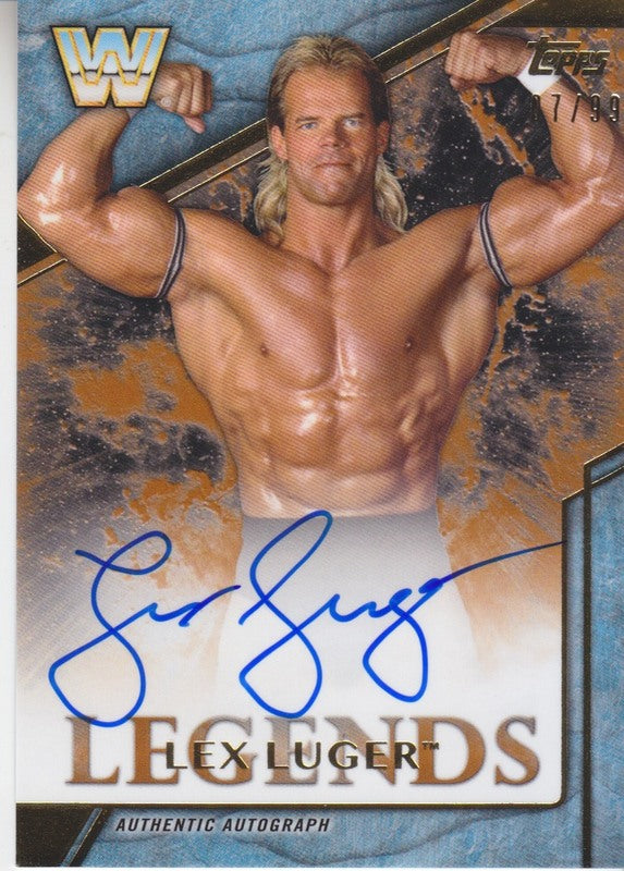 2017 Topps WWE Legends Lex Luger auto 2018 approx value:$20 PW Catalog