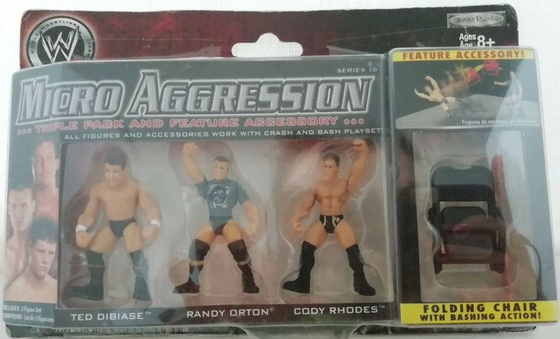 WWE Jakks Pacific Micro Aggression 16 Ted Dibiase, Randy Orton & Cody Rhodes Action & Toy Figures PWcatalog