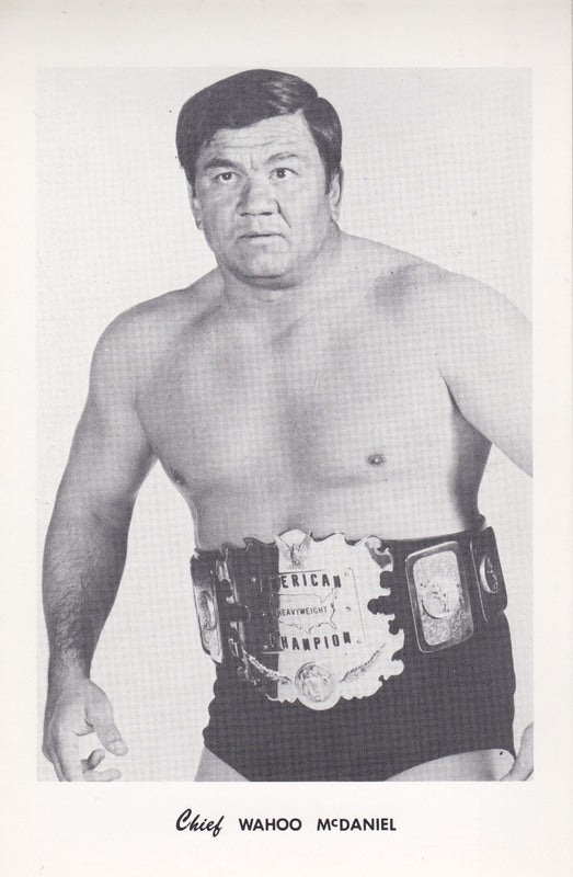 Chief Wahoo McDaniel Boyd Pierce 3.5x5" Promo Photo PWcatalog