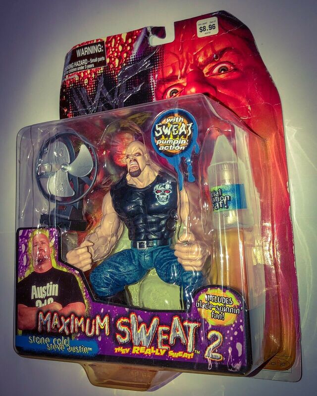1999 WWF Jakks Pacific Maximum Sweat Series 2 Stone Cold Steve Austin Action & Toy Figures PWcatalog