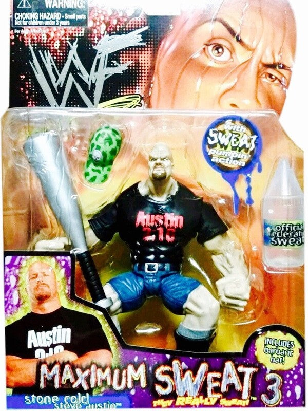 1999 WWF Jakks Pacific Maximum Sweat Series 3 Stone Cold Steve Austin Action & Toy Figures PWcatalog