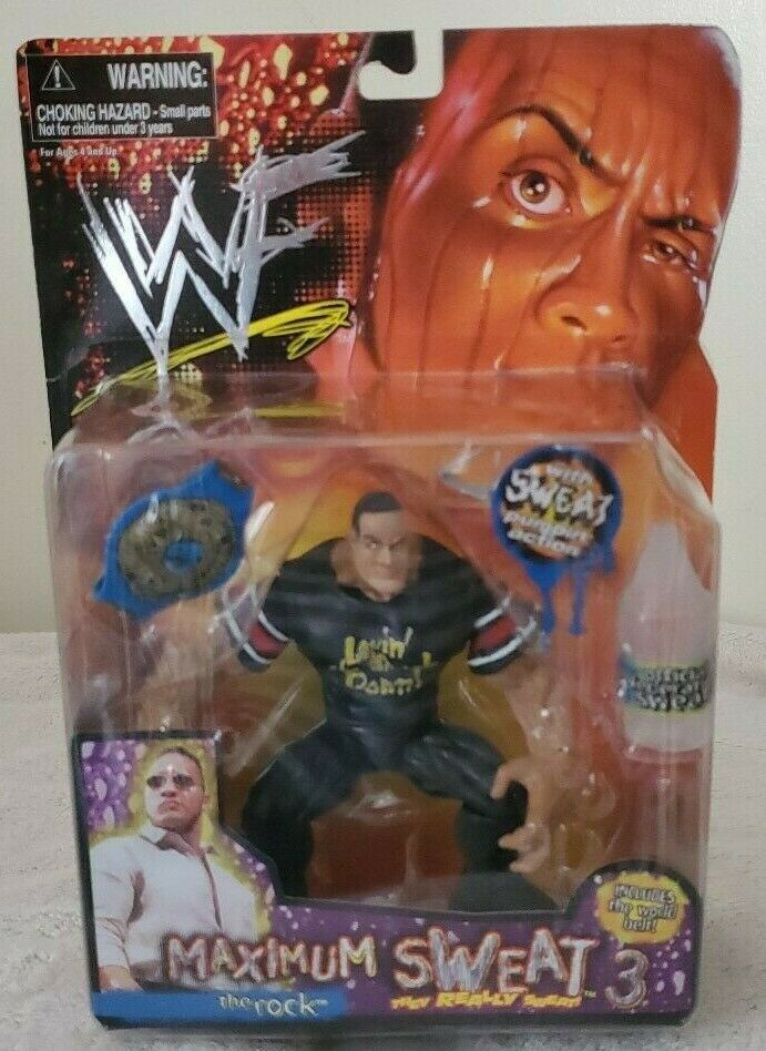 1999 WWF Jakks Pacific Maximum Sweat Series 3 The Rock Action & Toy Figures PWcatalog
