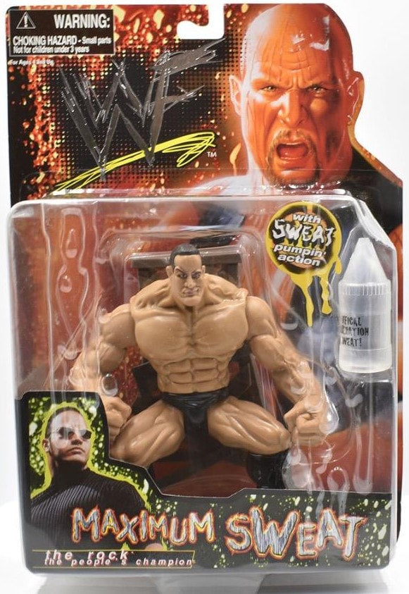 1999 WWF Jakks Pacific Maximum Sweat Series 1 The Rock Action & Toy Figures PWcatalog