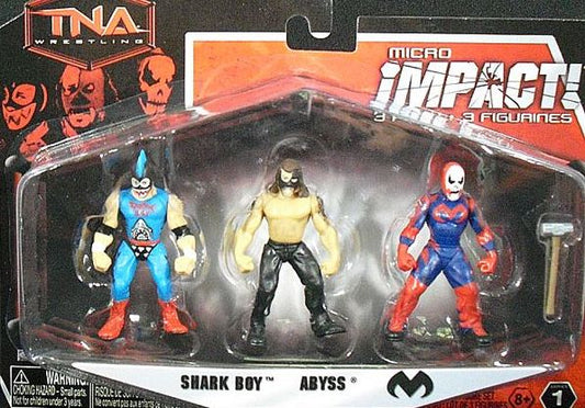 TNA/Impact Wrestling Jakks Pacific Micro Impact! 1 Shark Boy, Abyss & Suicide Action & Toy Figures PWcatalog