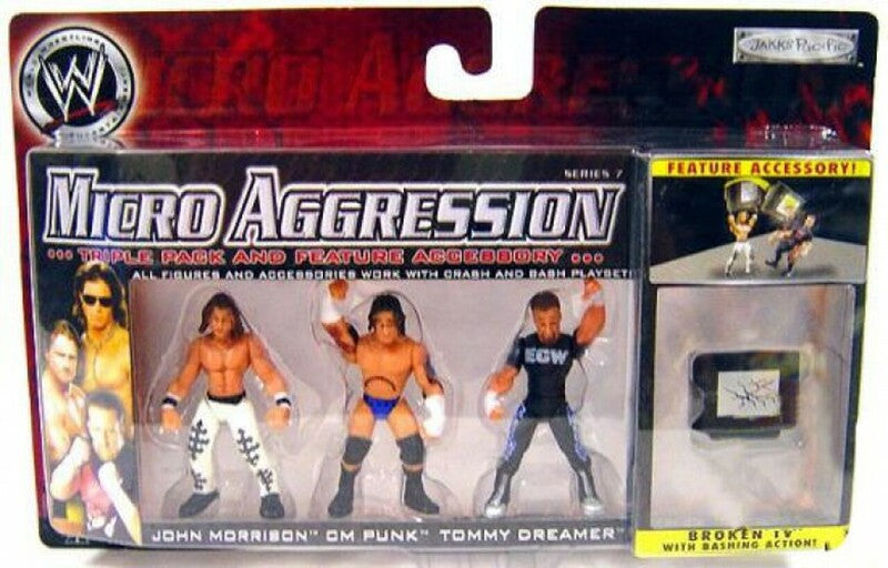 WWE Jakks Pacific Micro Aggression 7 John Morrison, CM Punk & Tommy Dreamer Action & Toy Figures PWcatalog