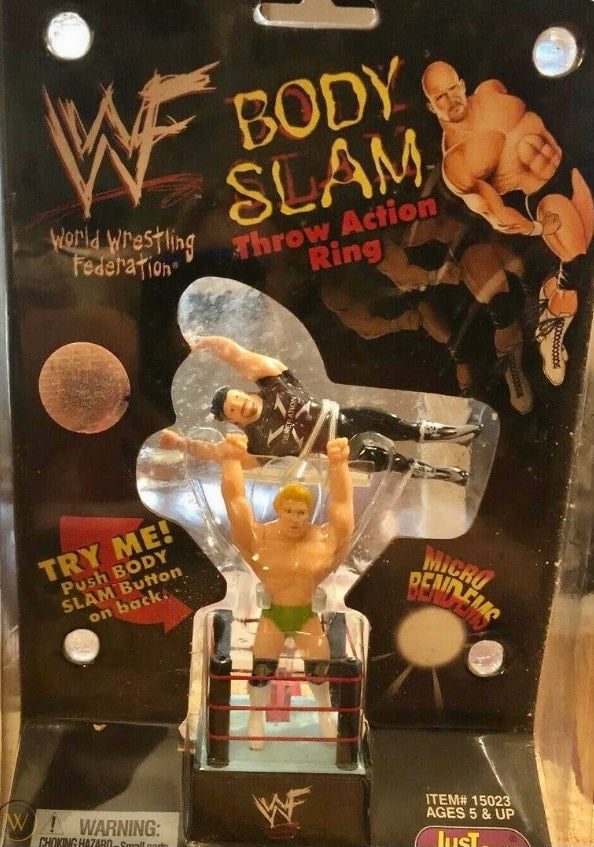 WWF Just Toys Micro Bend-Ems Body Slam Throw Action Ring Billy Gunn & Road Dogg Jesse James Action & Toy Figures PWcatalog