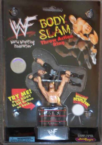 WWF Just Toys Micro Bend-Ems Body Slam Throw Action Ring Edge & Stone Cold Steve Austin Action & Toy Figures PWcatalog