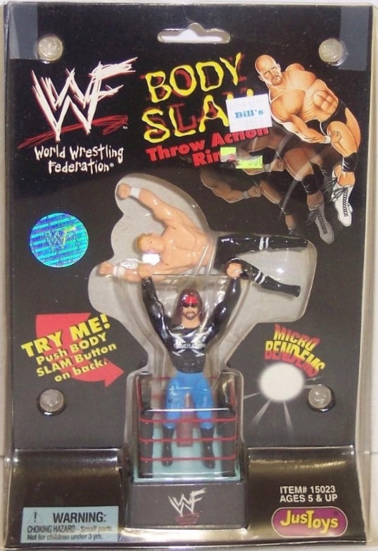 WWF Just Toys Micro Bend-Ems Body Slam Throw Action Ring X-Pac & Hunter Hearst Helmsley Action & Toy Figures PWcatalog