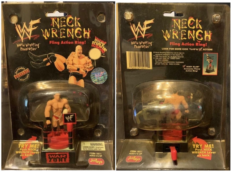 WWF Just Toys Micro Bend-Ems Neck Wrench Fling Action Ring Ken Shamrock & Goldust Action & Toy Figures PWcatalog