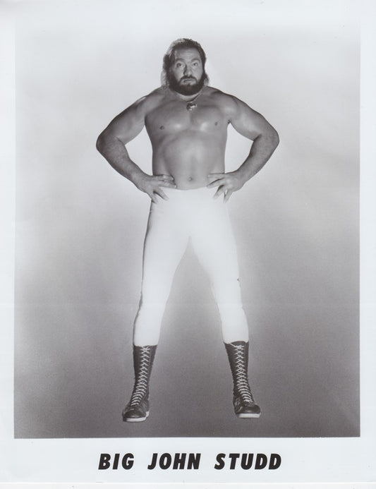 1980s WCCW Big John Studd Promo Photo