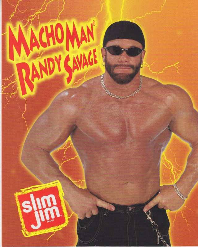 1998 Slim Jim Macho Man Randy Savage color PW Catalog