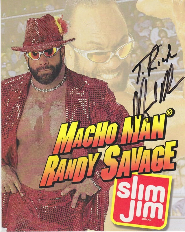 2000 Slim Jim Macho Man Randy Savage (signed) color PW Catalog