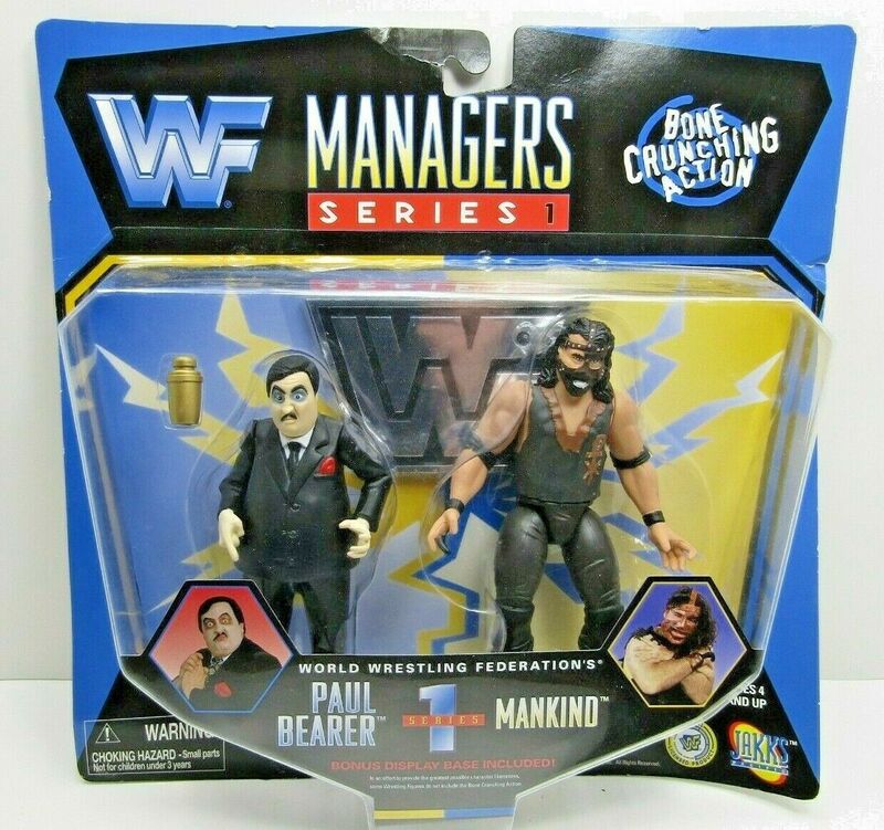 1997 WWF Jakks Pacific Managers Series 1: Paul Bearer & Mankind Action & Toy Figures PWcatalog