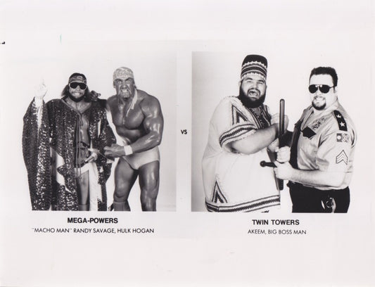 1989 NBC Main Event #2 Mega Powers vs. Twin Towers 7"x 9"