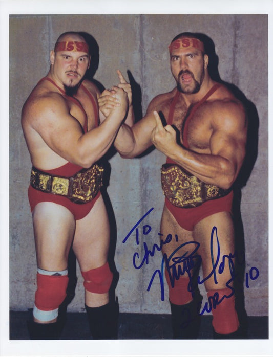 2005 NWA The Russians Nikita Koloff (signed) Crusher Kruschev Wrestle Reunion 8x10 Promo Photo PWcatalog