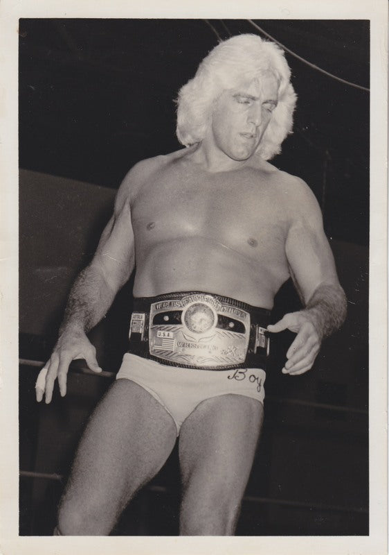 1980's NWA CHAMPION Ric Flair JCP color Promo Photo PWcatalog