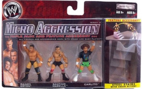 WWE Jakks Pacific Micro Aggression 12 Randy Orton, Santino Marella & Carlito Action & Toy Figures PWcatalog