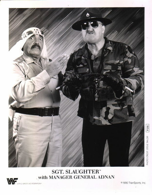 1990 Sgt. Slaughter , General Adnan P016 b/w PW Catalog
