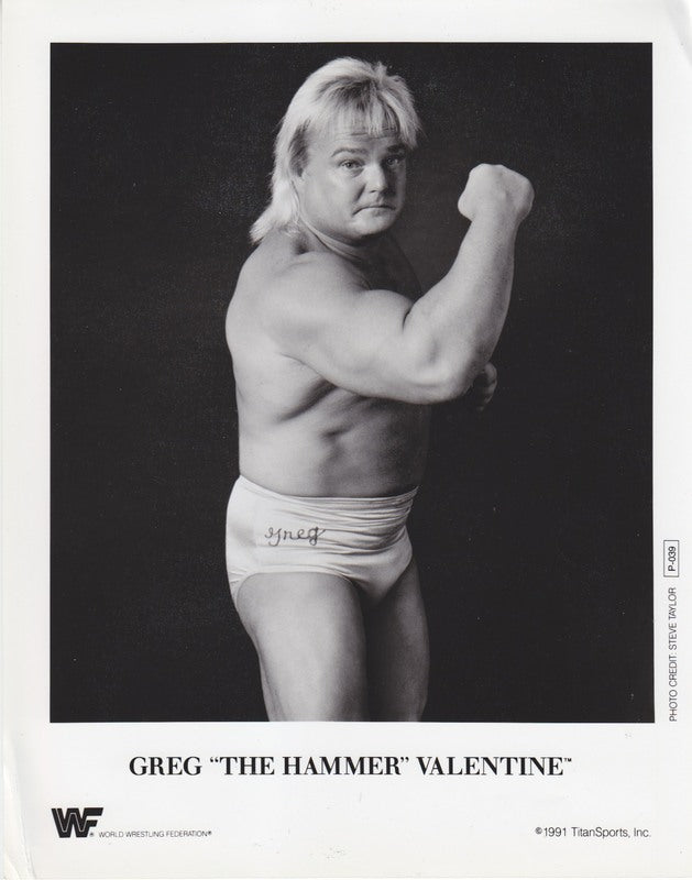 1991 Greg "The Hammer" Valentine P039 b/w PW Catalog