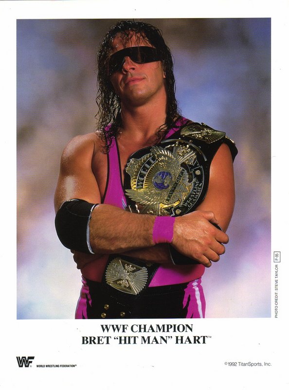 1992 WWF CHAMPION Bret "Hitman" Hart P95 color PW Catalog
