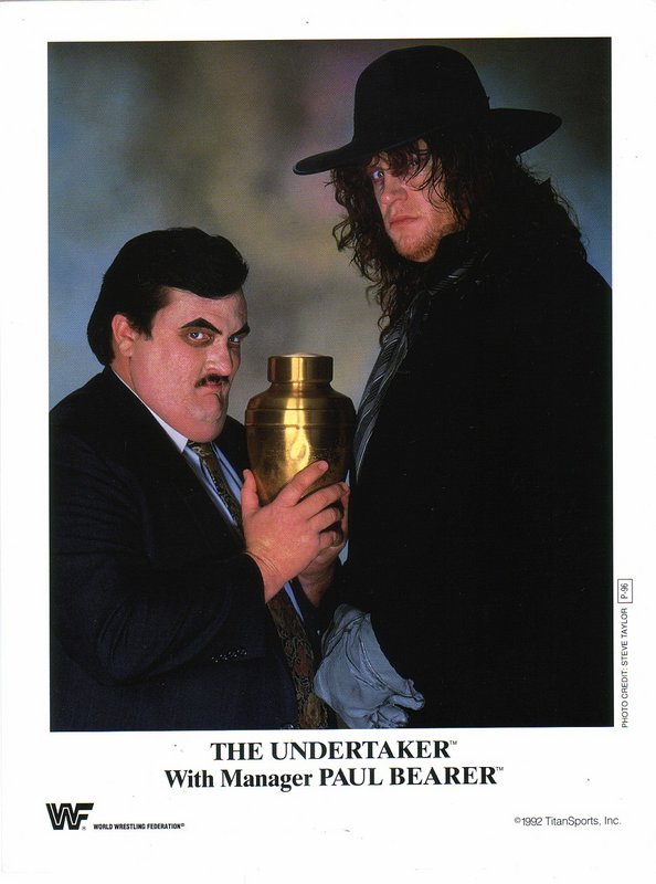 1992 Undertaker w/Paul Bearer P96 color PW Catalog