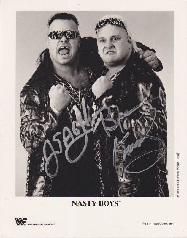 1992 Nasty Boys P098 (signed) b/w PW Catalog