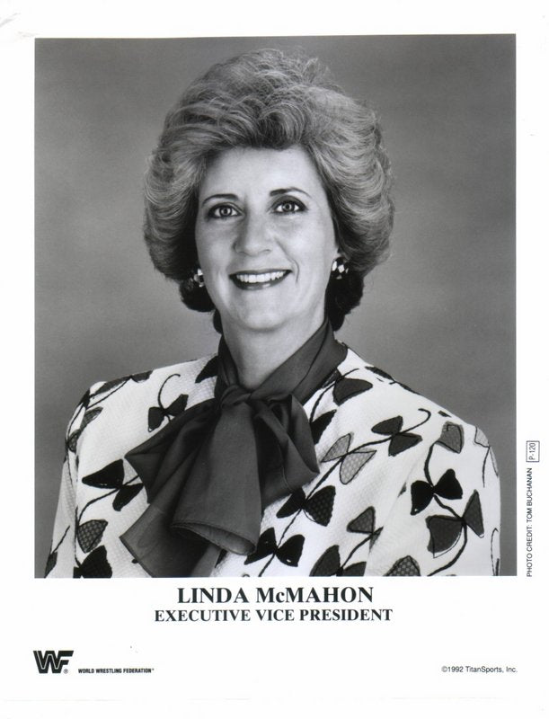 1992 Linda McMahon P120 (debut promo) b/w PW Catalog