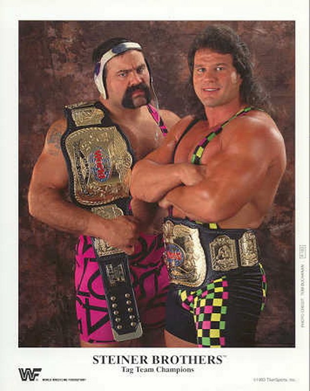 1993 WWF TAG TEAM CHAMPIONS Steiner Brothers P153 (RARE) color PW Catalog